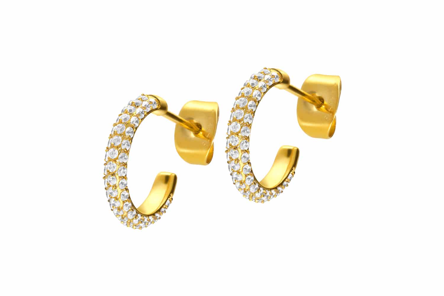 Surgical steel ear studs CRYSTAL EDGE