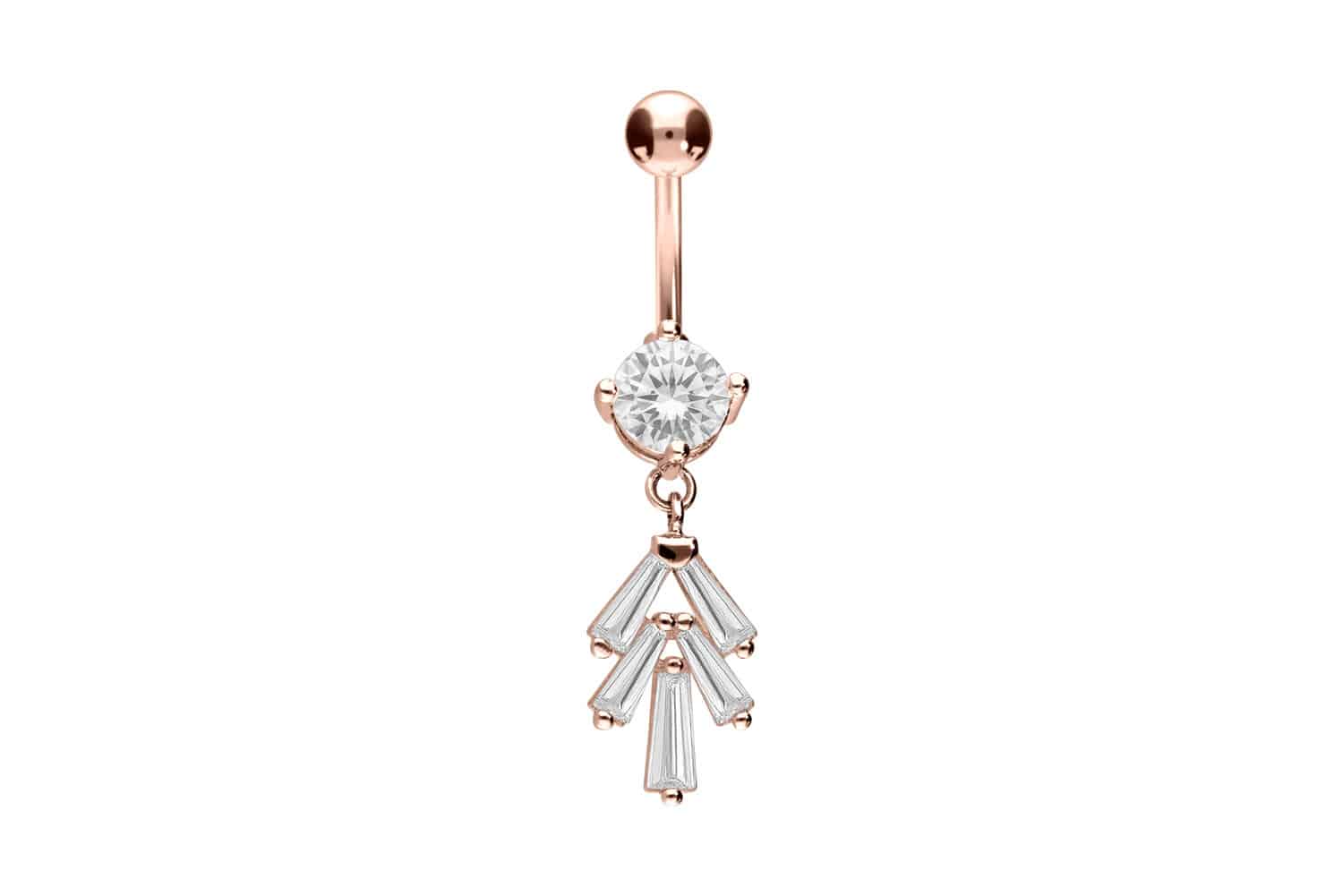 Surgical steel bananabell CRYSTAL DESIGN