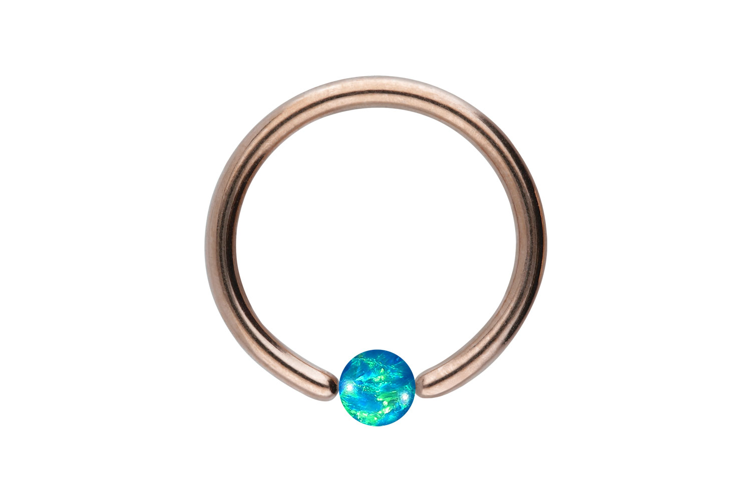 Surgical steel ball closure ring SYNTHETIC OPAL