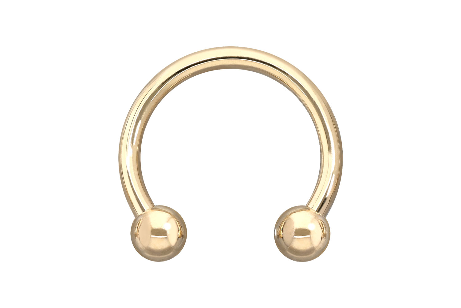 14/18 carat gold circular barbell