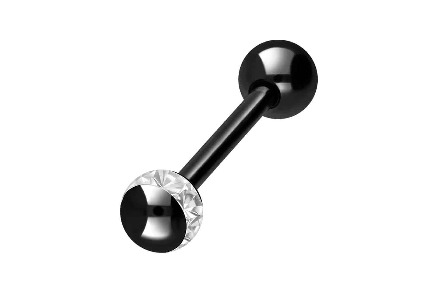 Surgical steel barbell EPOXY RING + SURGICAL STEEL BALL