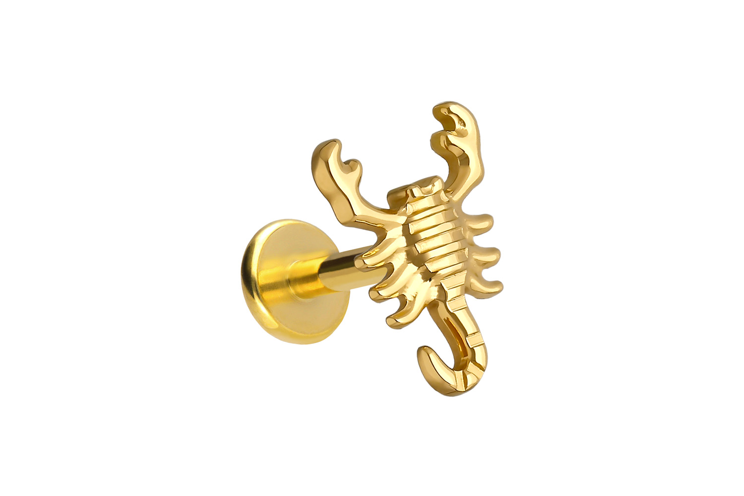 Titanium labret with push fit SCORPION