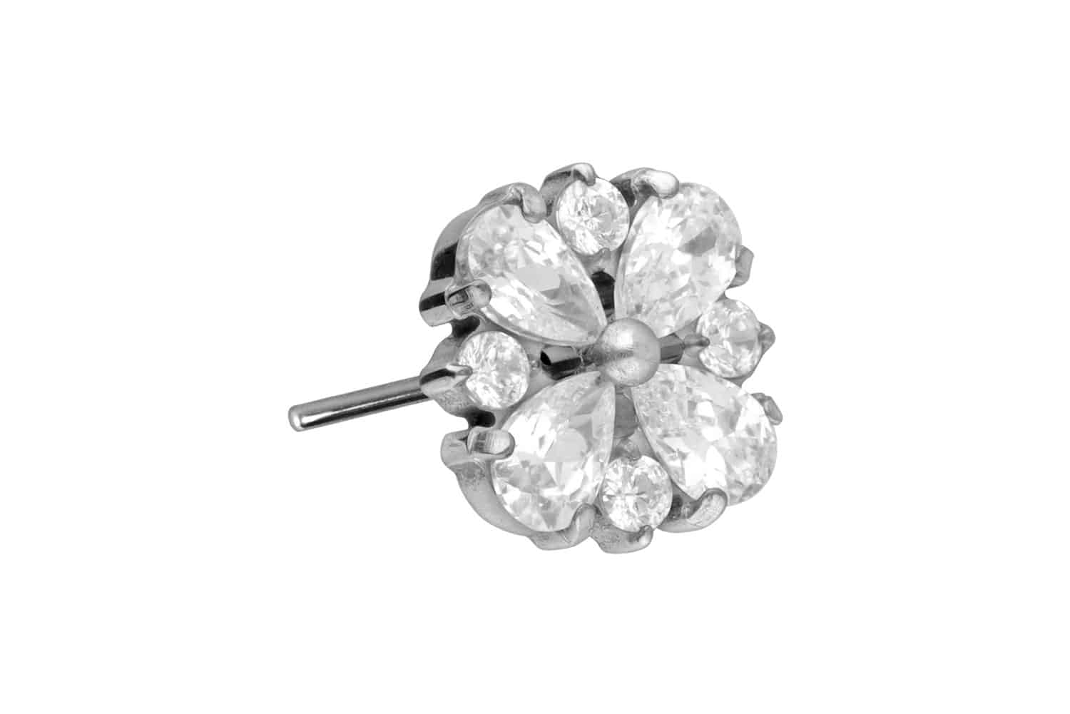 Titanium attachment with push pin CRYSTAL ORNAMENT