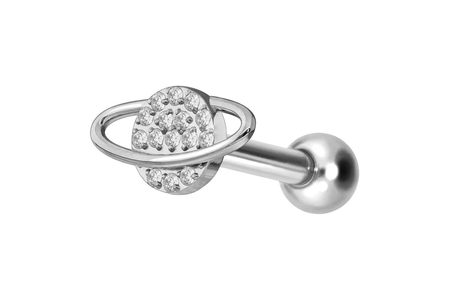 Titanium ear piercing with internal thread CRYSTAL PLANET Titanium ear piercing with internal thread CRYSTAL PLANET