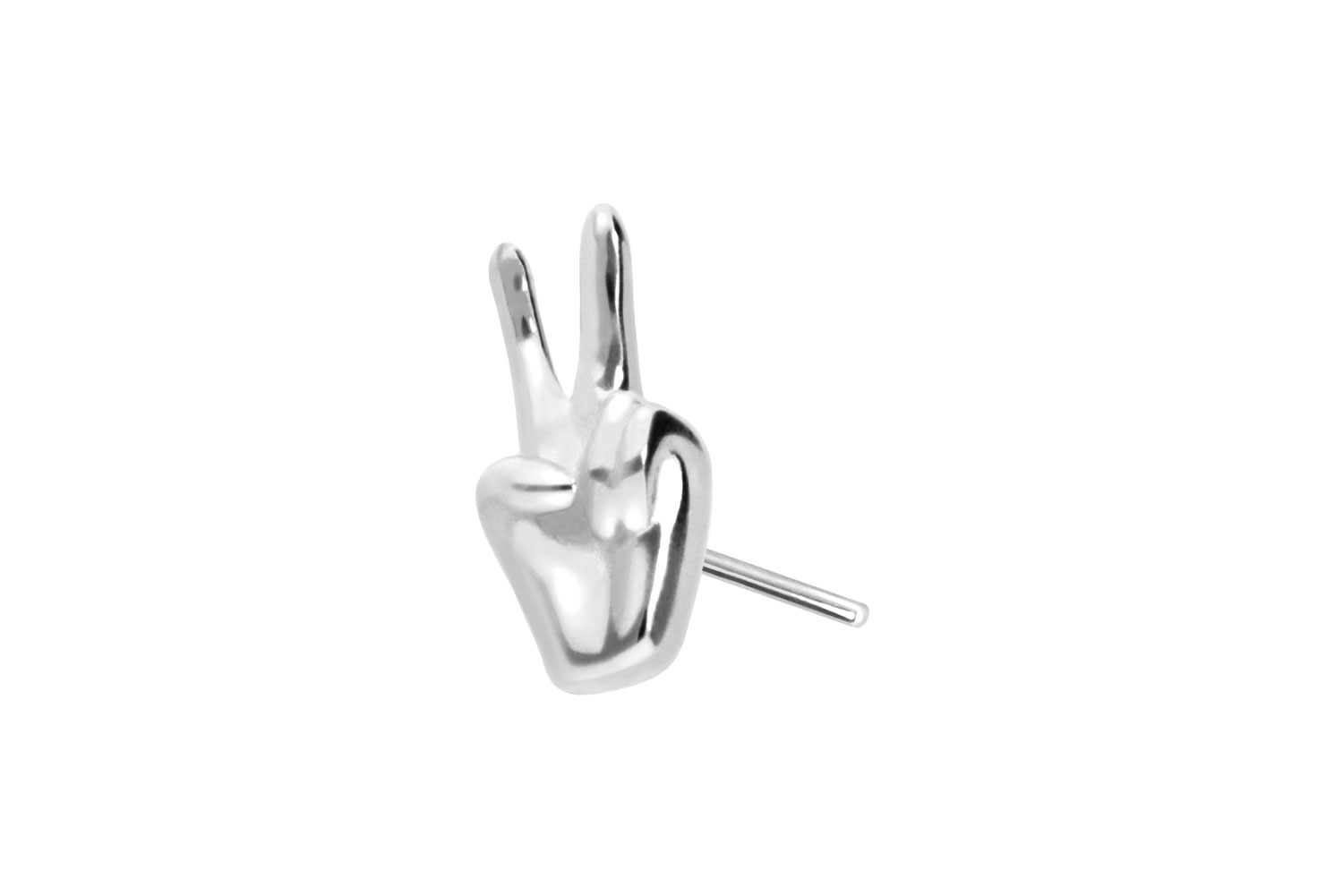 14 Karat Gold Aufsatz mit Titan Push Pin PEACE-ZEICHEN