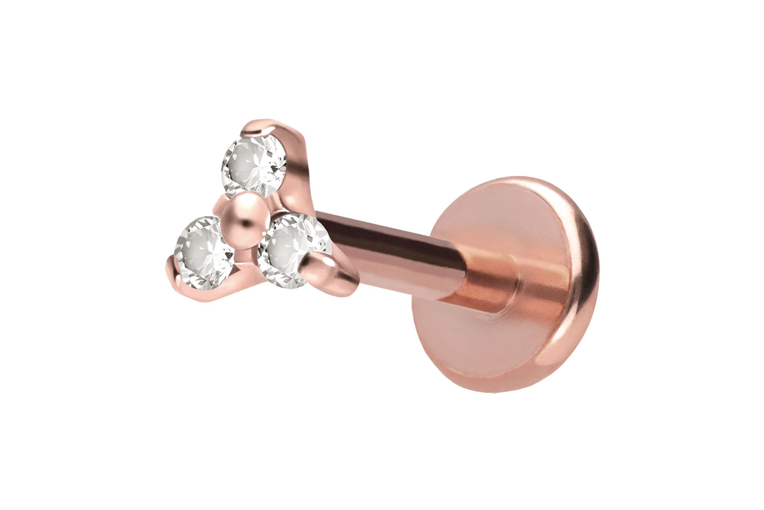 Titan Labret mit Push Fit KRISTALLBLUME