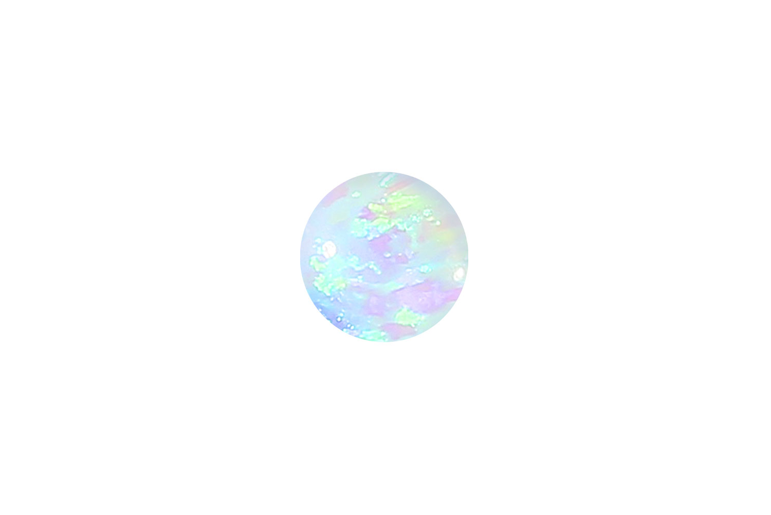 Synthetic opal clip-in ball
