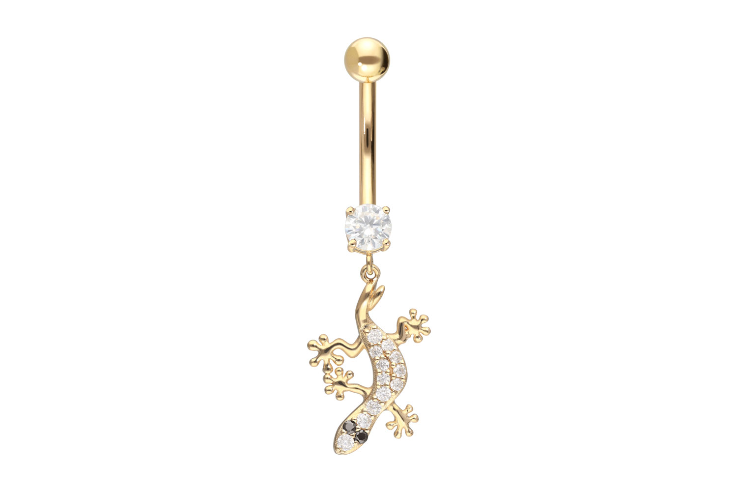 18 Karat Gold Bananabell MOISSANIT-GECKO