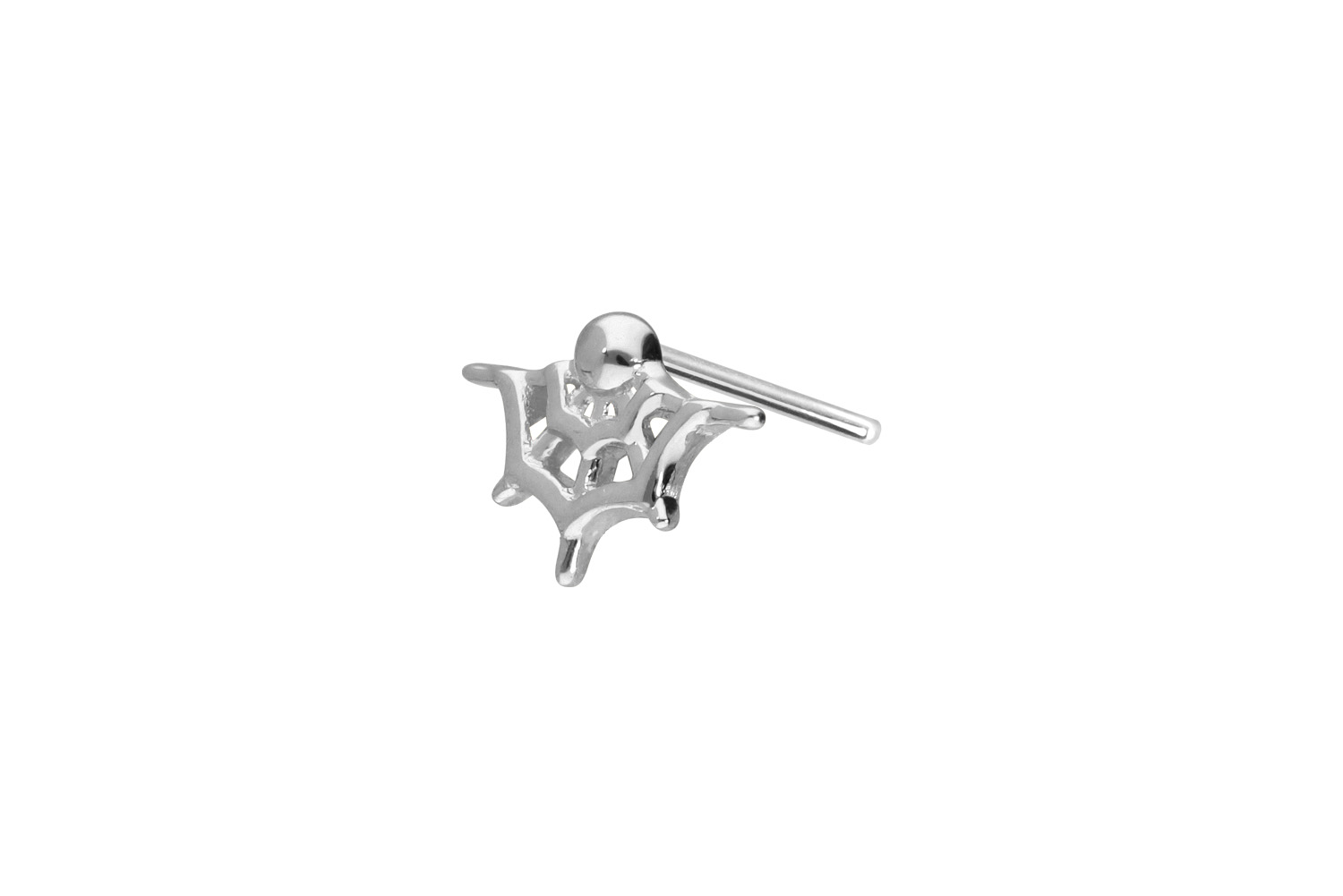 14 Karat Gold Aufsatz mit Titan Push Pin SPINNENNETZ