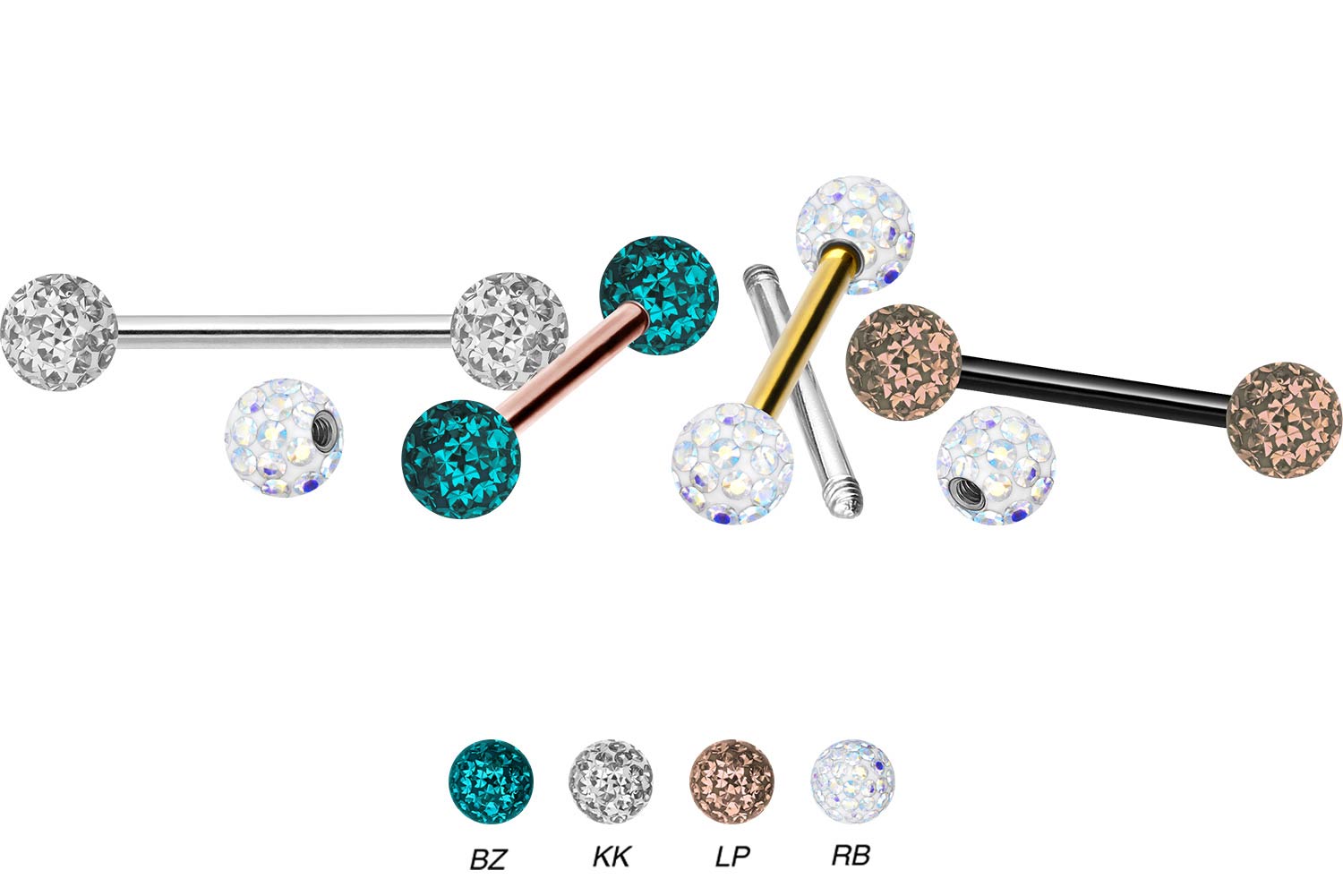 Titanium barbell EPOXY BALLS