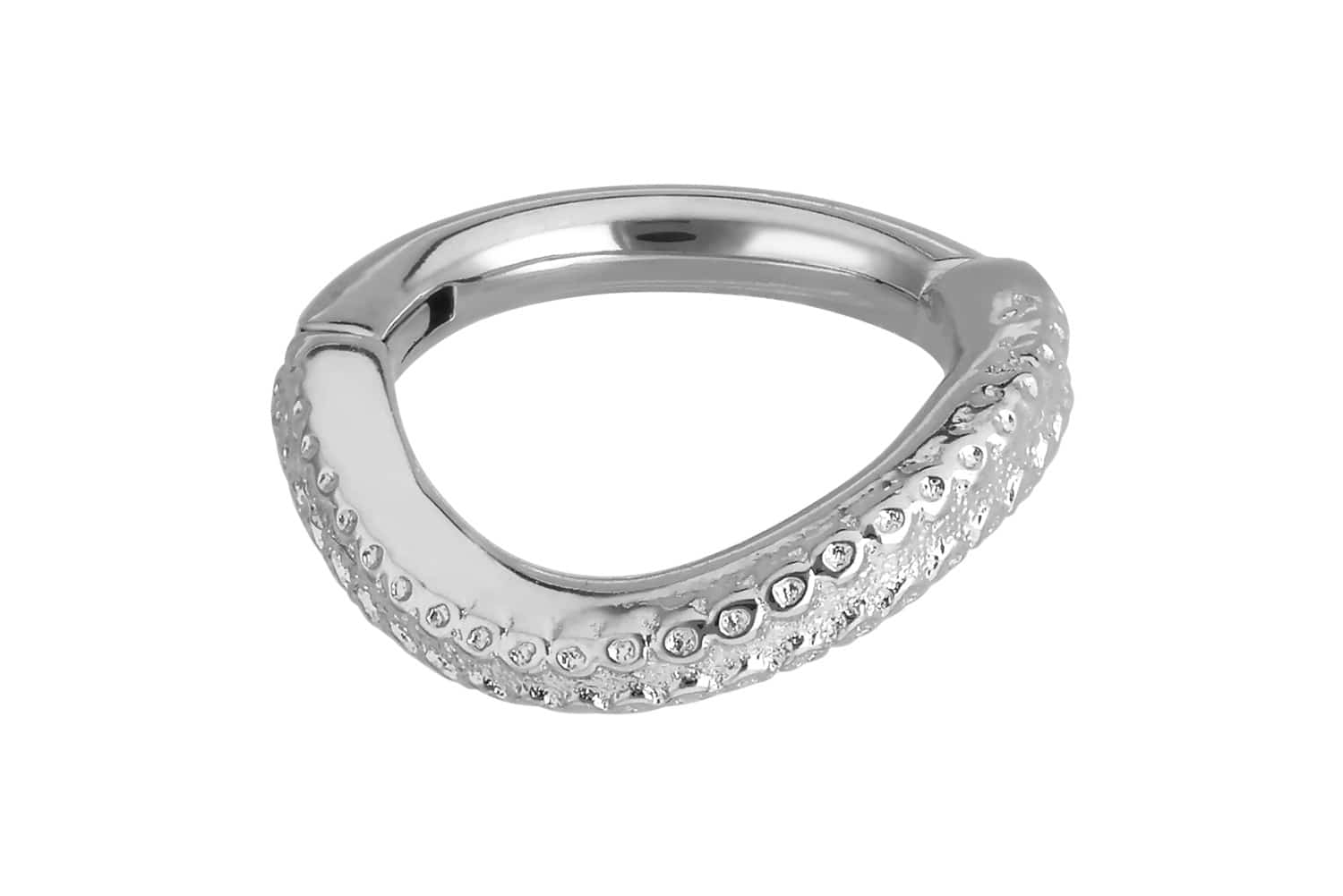 Surgical steel segment ring clicker CURVED