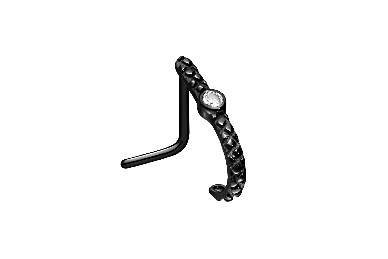 Surgical steel nose stud CRYSTAL