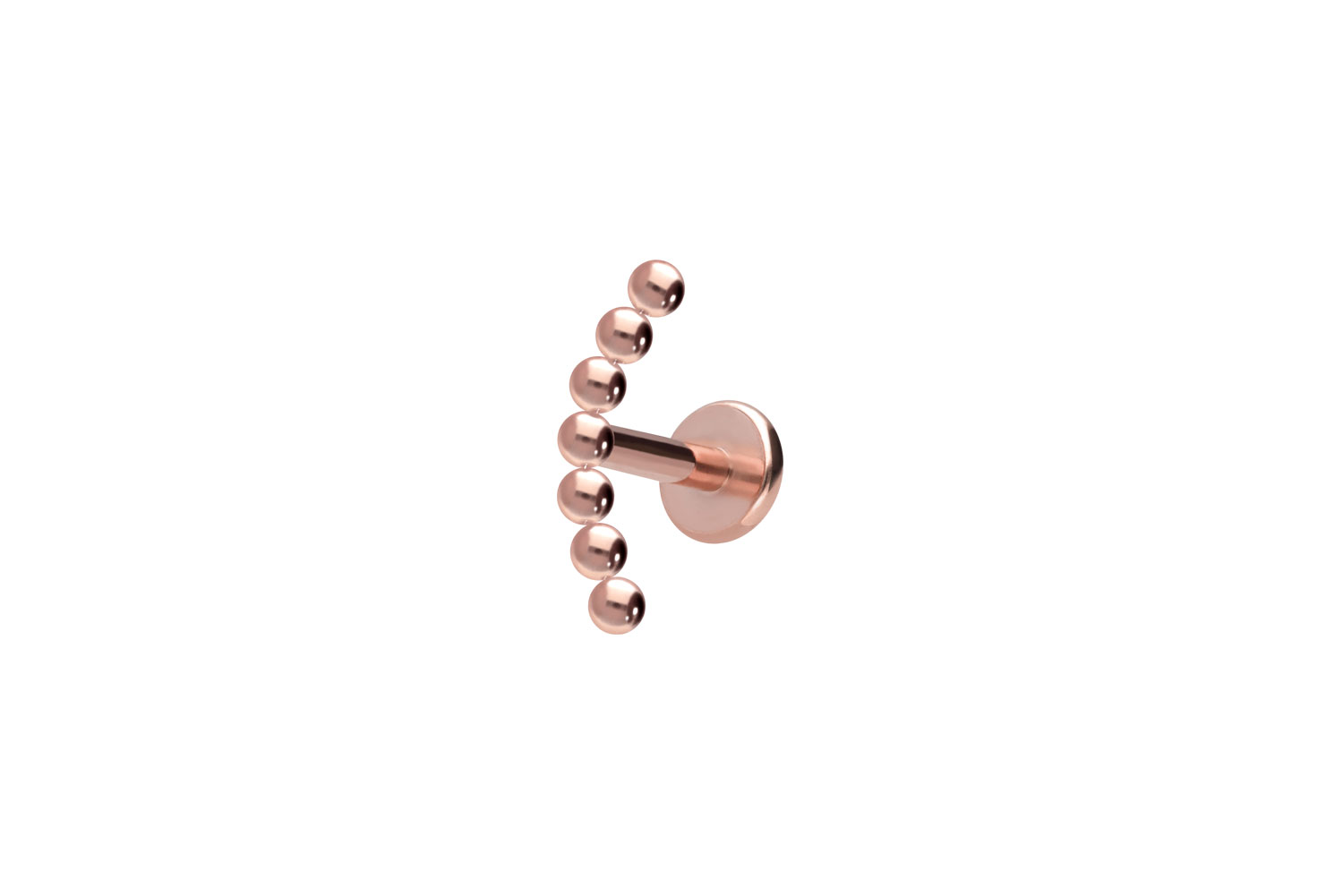 Titanium labret with internal thread 7 BALLS