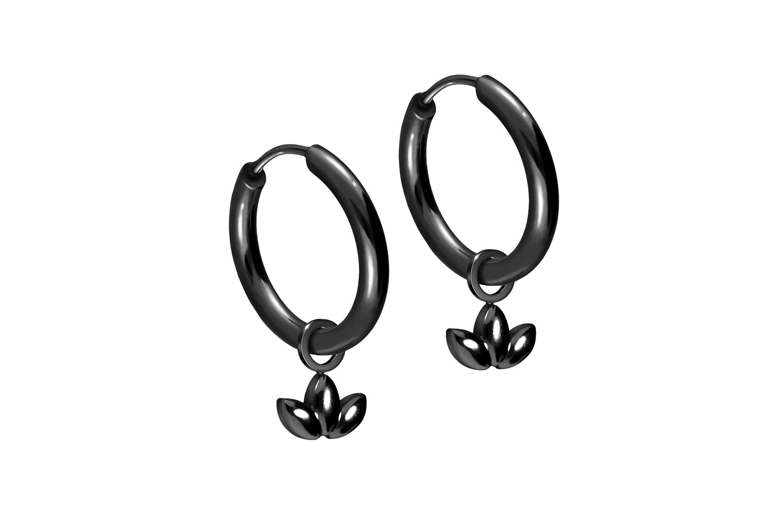 Surgical steel ear clicker creoles LOTUS BLOSSOM