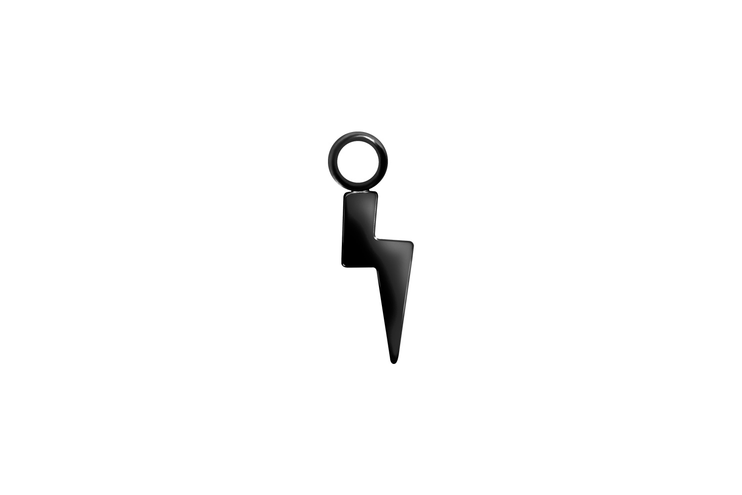 Surgical steel pendant for clickers LIGHTNING