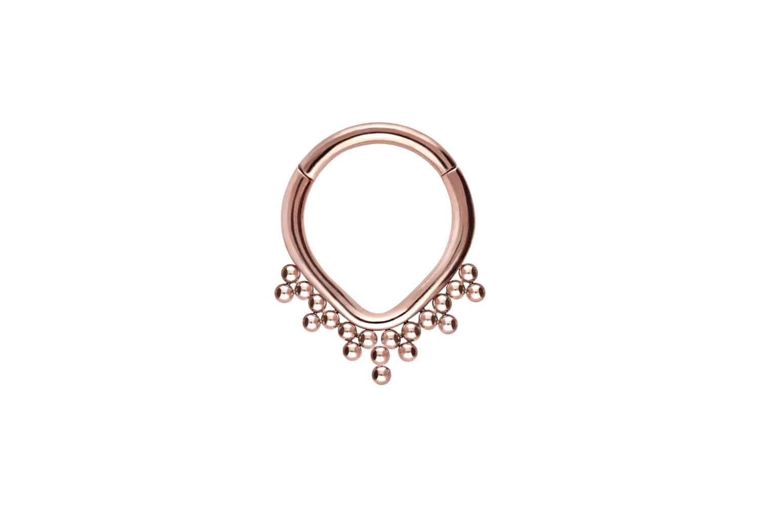 Titanium segment ring clicker DROP + BALLS