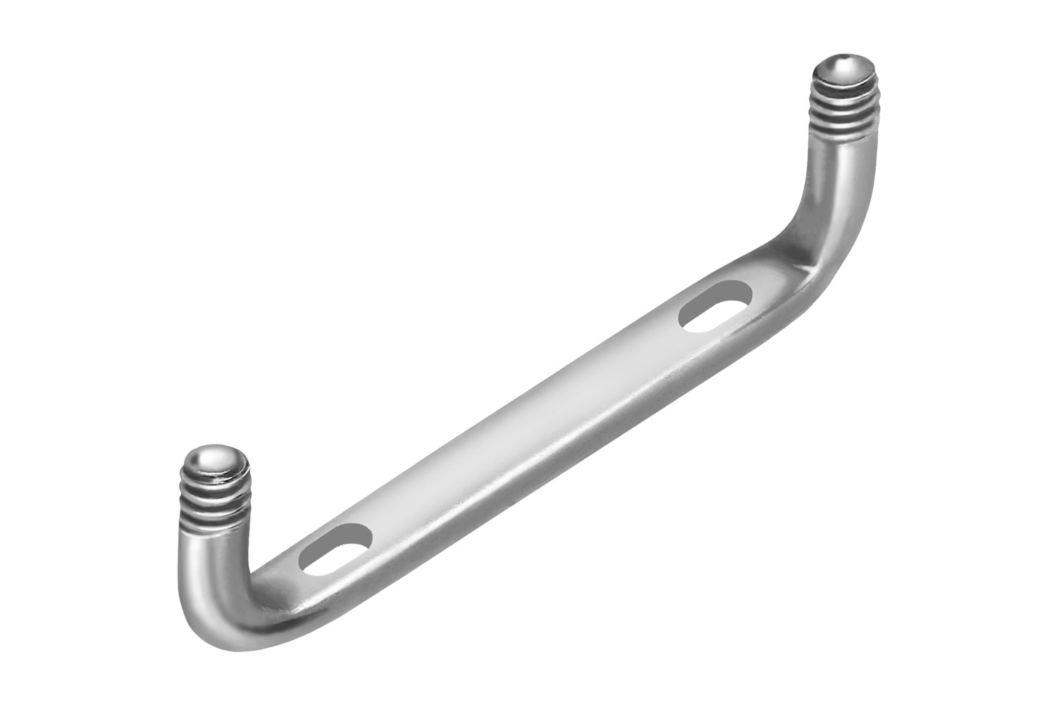 Titan Surface Barbell FLACH ZWEI LÖCHER (90 Grad) ohne Kugeln *DAUERTIEFPREIS*