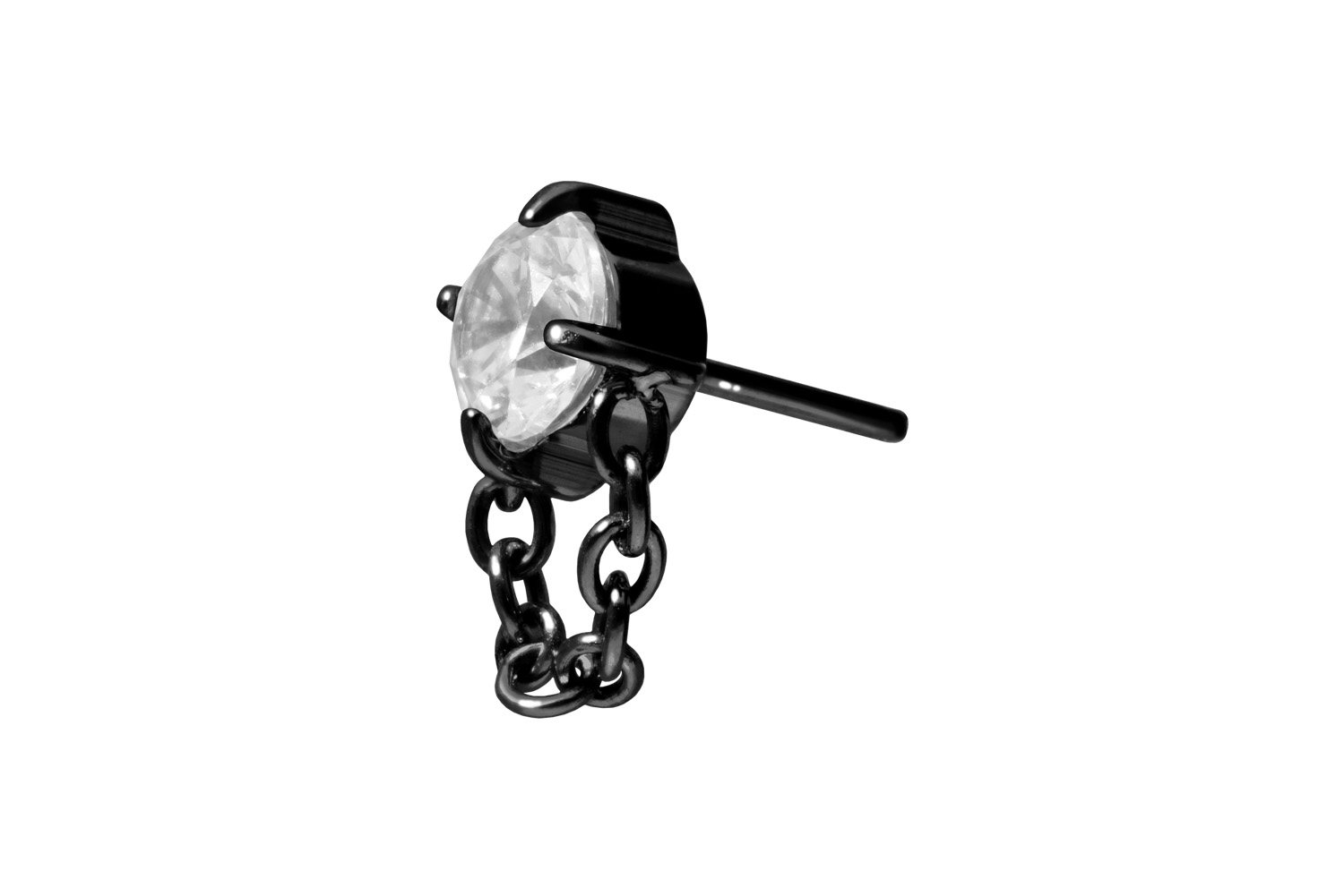 Titan Aufsatz mit Push Pin KRISTALL + KETTE