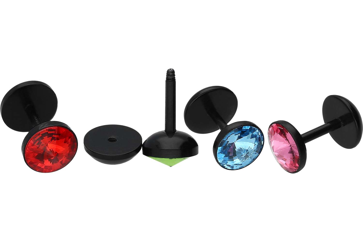 Acrylic fake plug black CRYSTAL ++SALE++