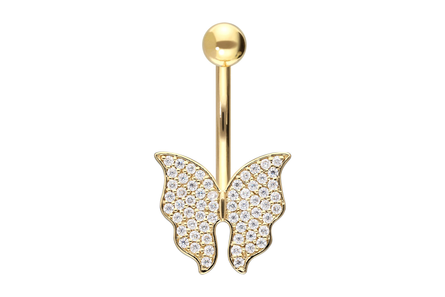18 Karat Gold Bananabell MOISSANIT-SCHMETTERLING