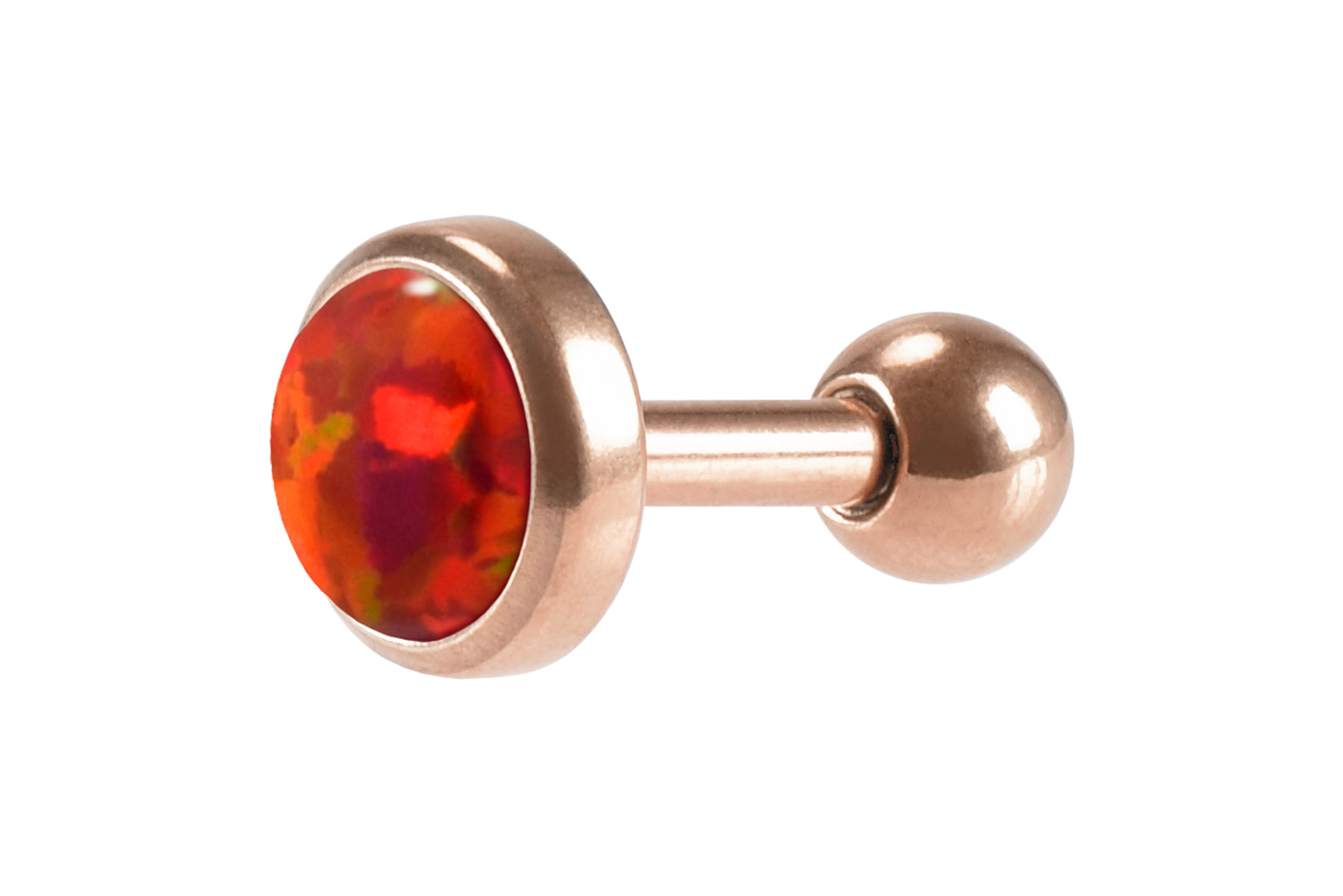 Chirurgenstahl Ohrpiercing SYNTHETISCHER OPAL ++SALE++