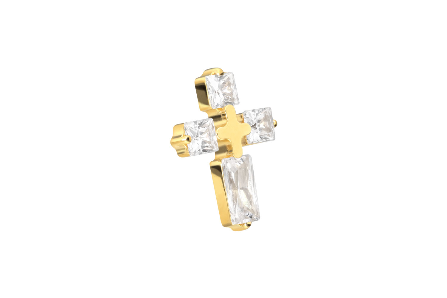 Titanium screw-in attachment with external thread CRYSTAL CROSS
