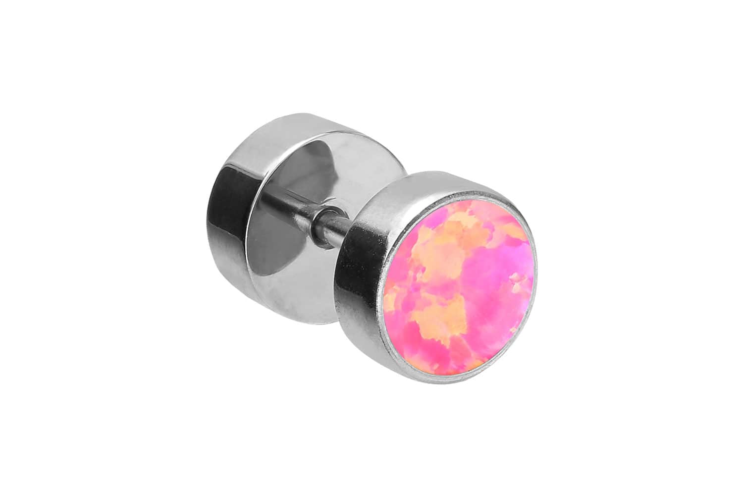 Chirurgenstahl Fake Plug SYNTHETISCHER OPAL ++SALE++