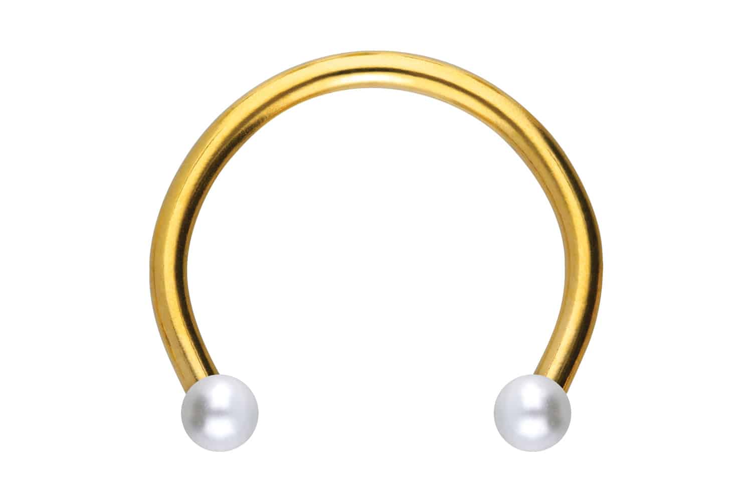 Titan Hufeisenring SYNTHETISCHE PERLEN