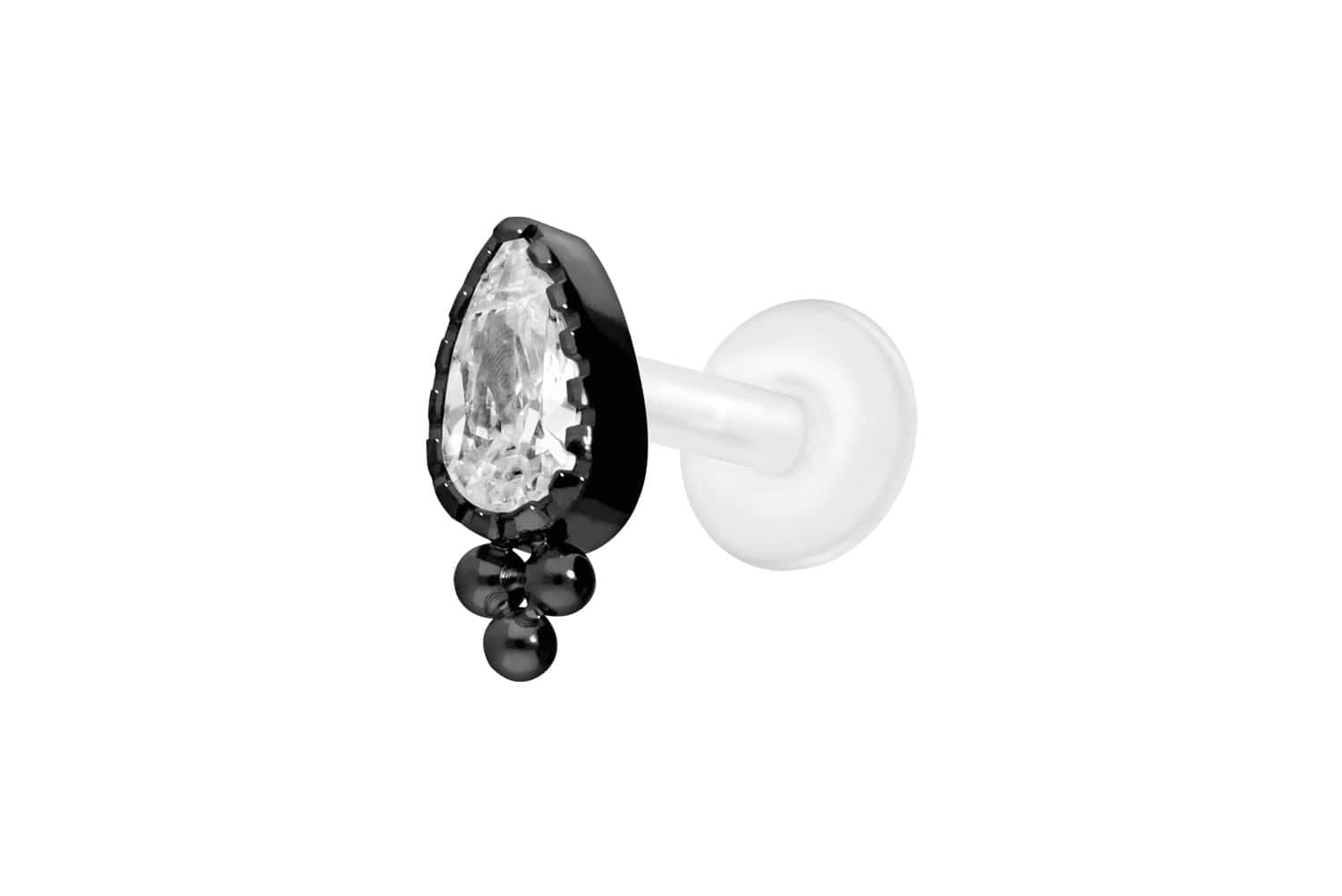 PIERCINGLINE Piercing Stecker PTFE Labret mit Innengewinde + Titan-Aufsatz - Bild 22 von 41