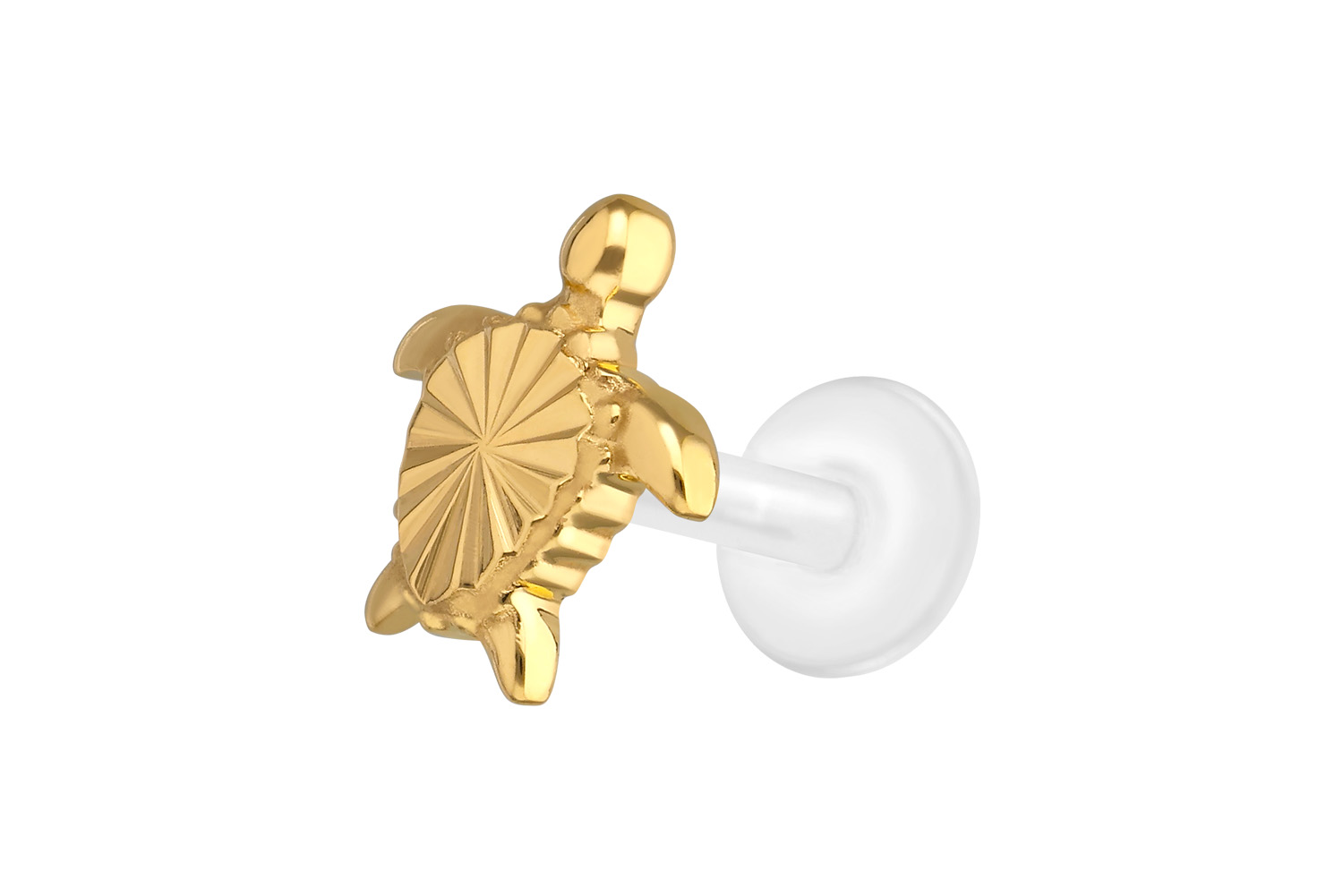 PTFE labret with internal thread + titanium attachment TURTLE