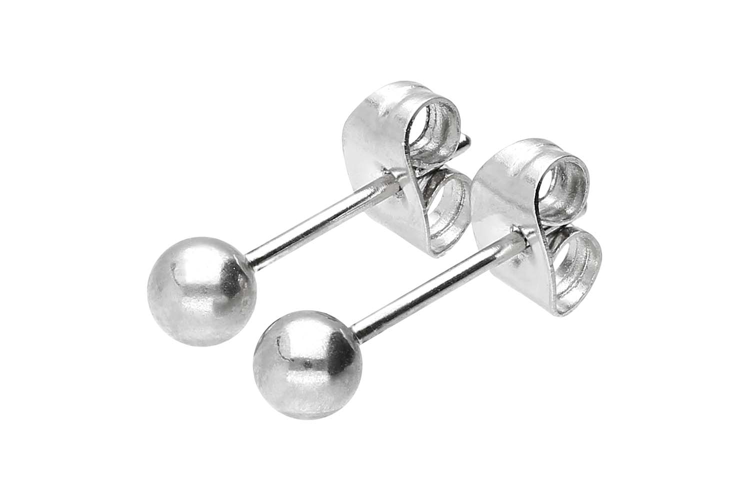 Surgical steel ear studs - highly polished