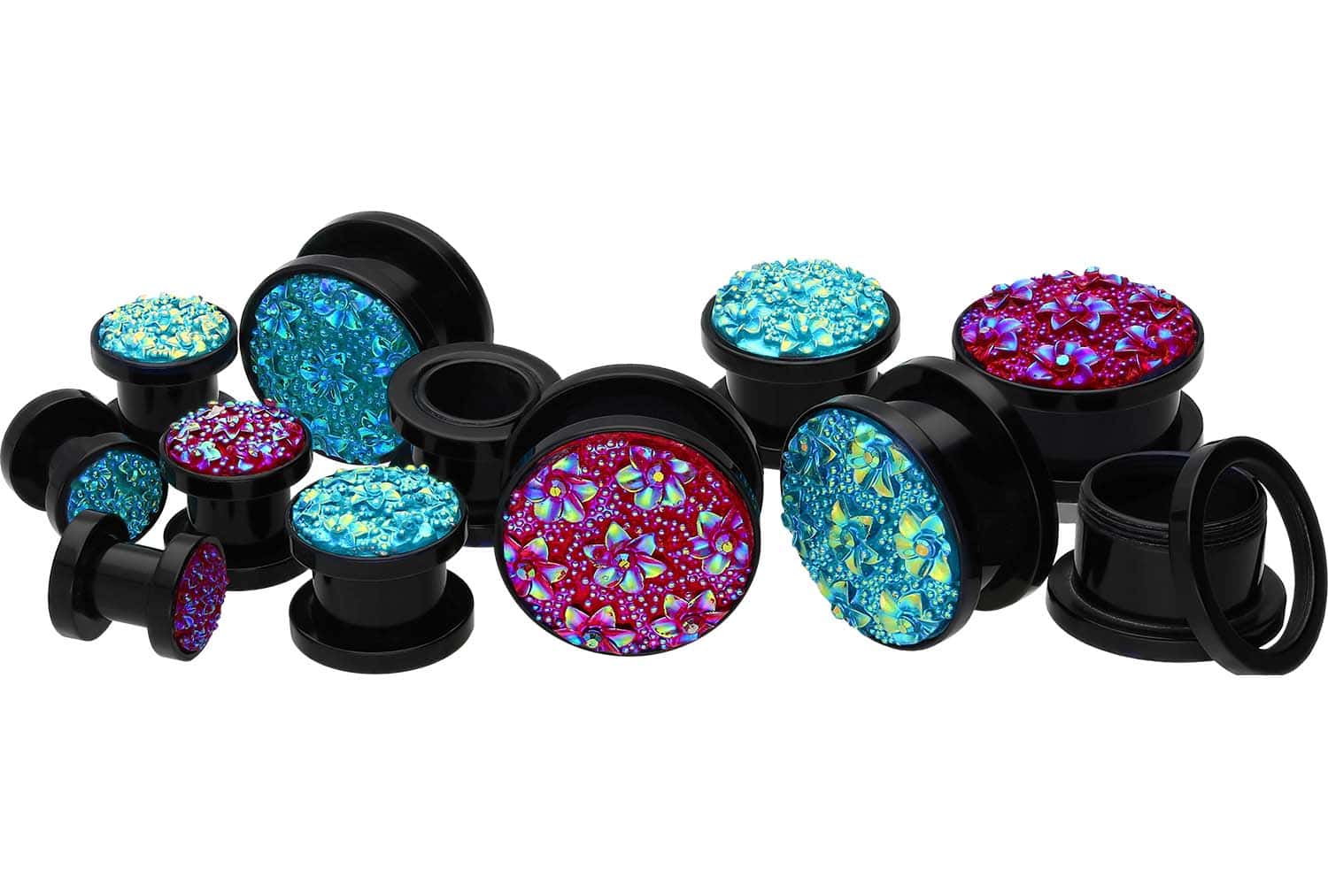 Acrylic plug FLOWERS