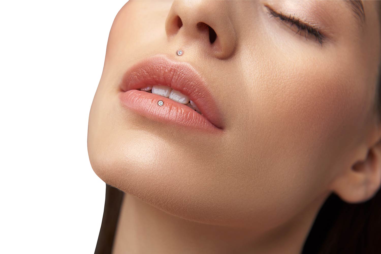 Titanium labret CRYSTAL