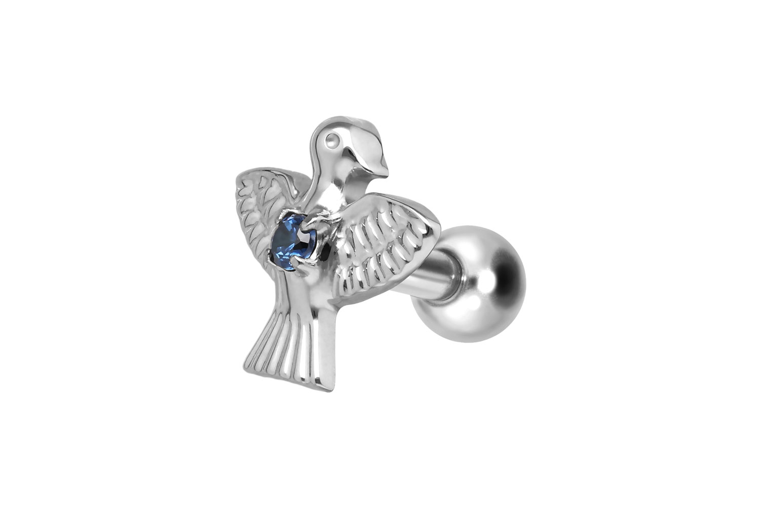 Titanum ear piercing with internal thread DOVE