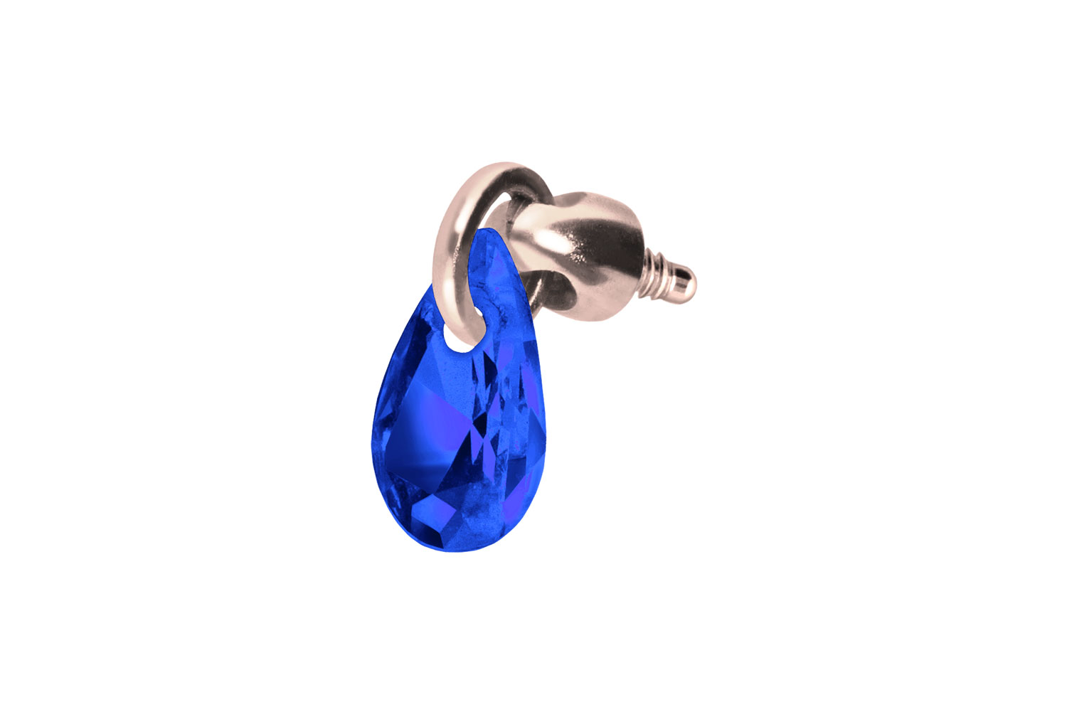 Titanium screw-in attachment with external thread CRYSTAL DROP
