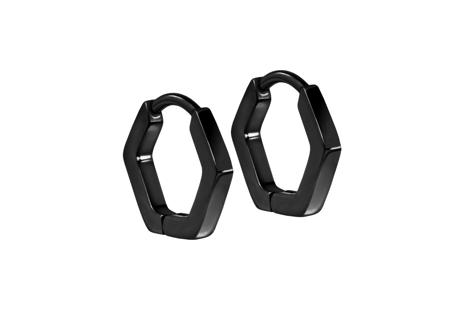 Titan Ohrclicker Creolen SECHSECK