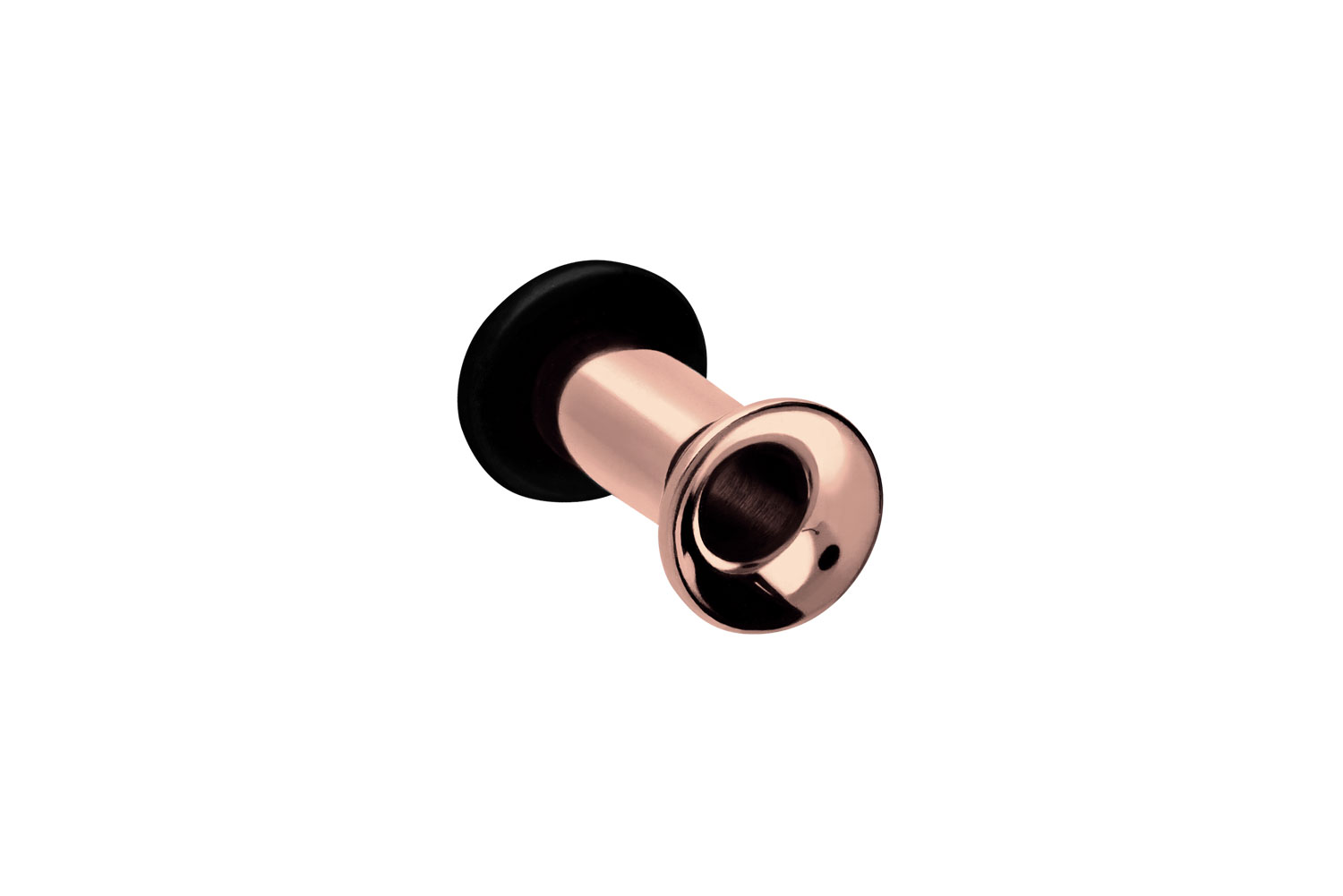 Surgical steel single flared tunnel with RUBBER RING ++SALE++