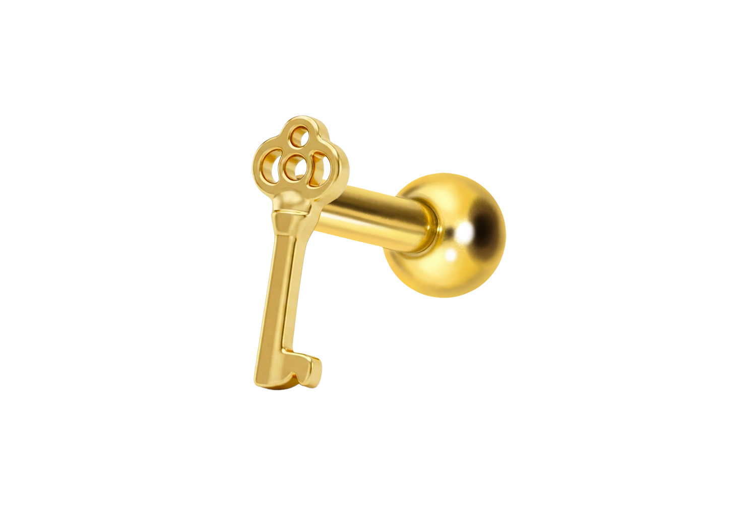 Titanium ear piercing with internal thread KEY