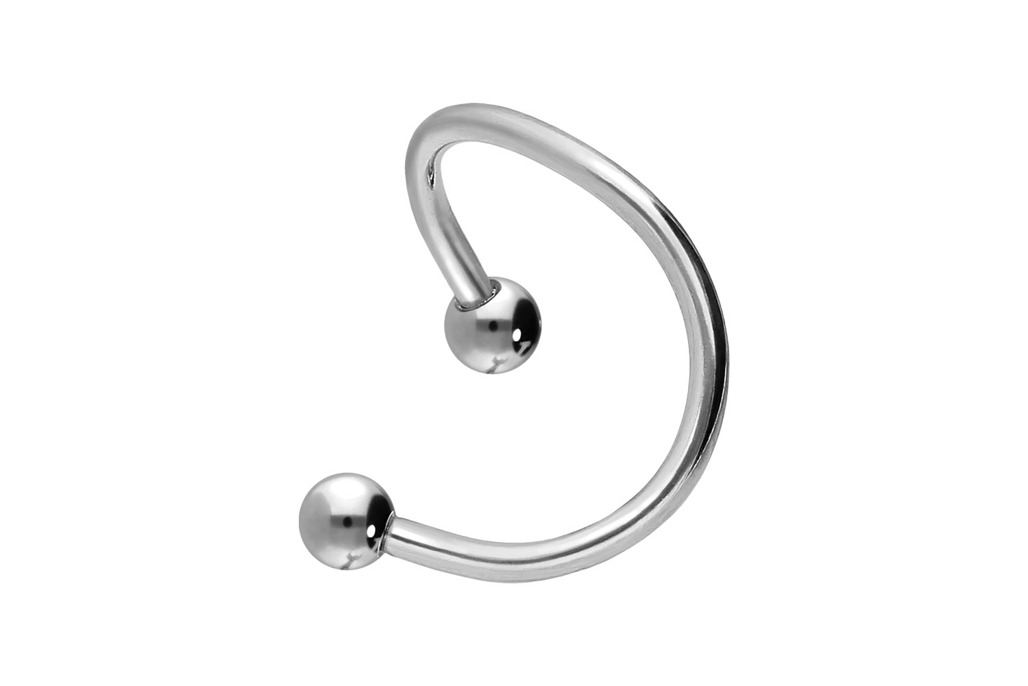Titanium spiral circular barbell