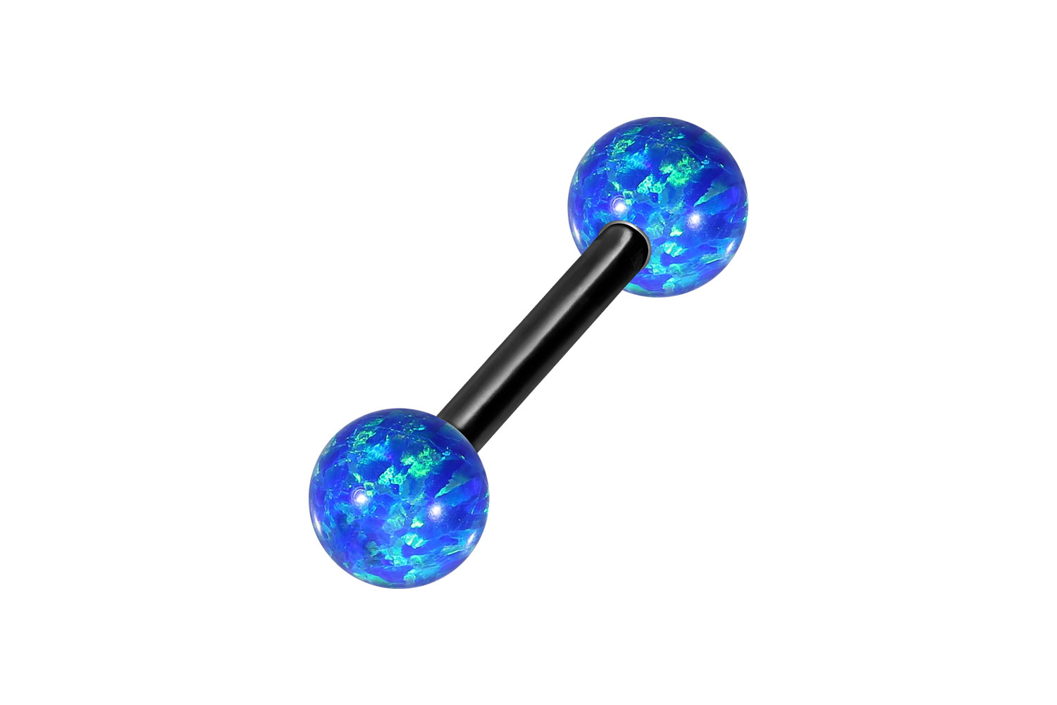 Titanium barbell SYNTHETIC OPALS