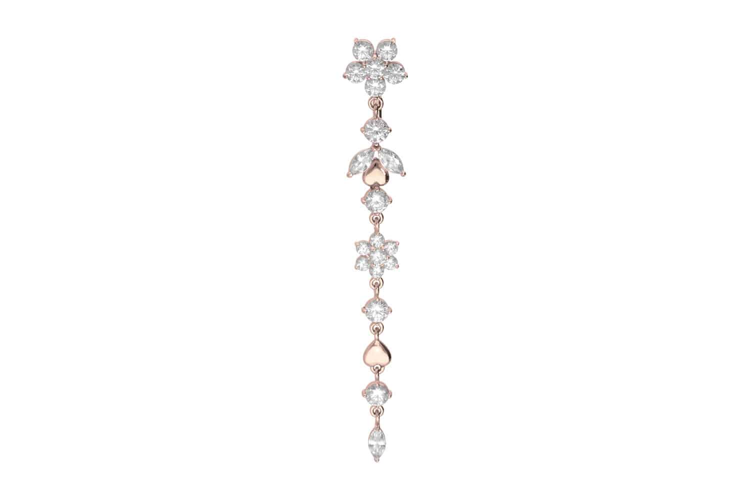 Surgical steel bananabell FLOWER TENDRIL