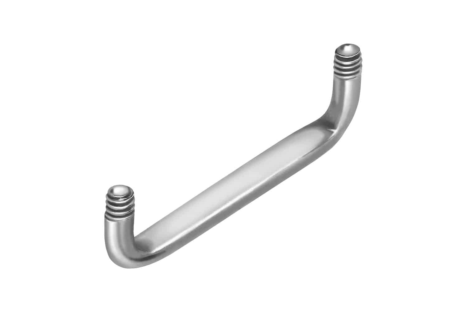 Titanium surface barbell FLAT (90 degree) without balls
