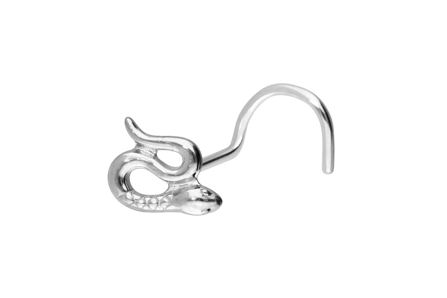 14/18 carat gold nose stud spiral SNAKE