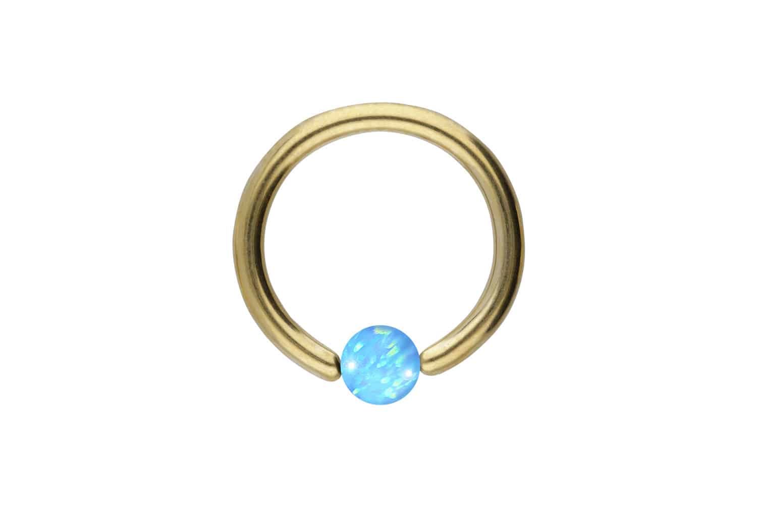 Chirurgenstahl Klemmkugelring SYNTHETISCHER OPAL