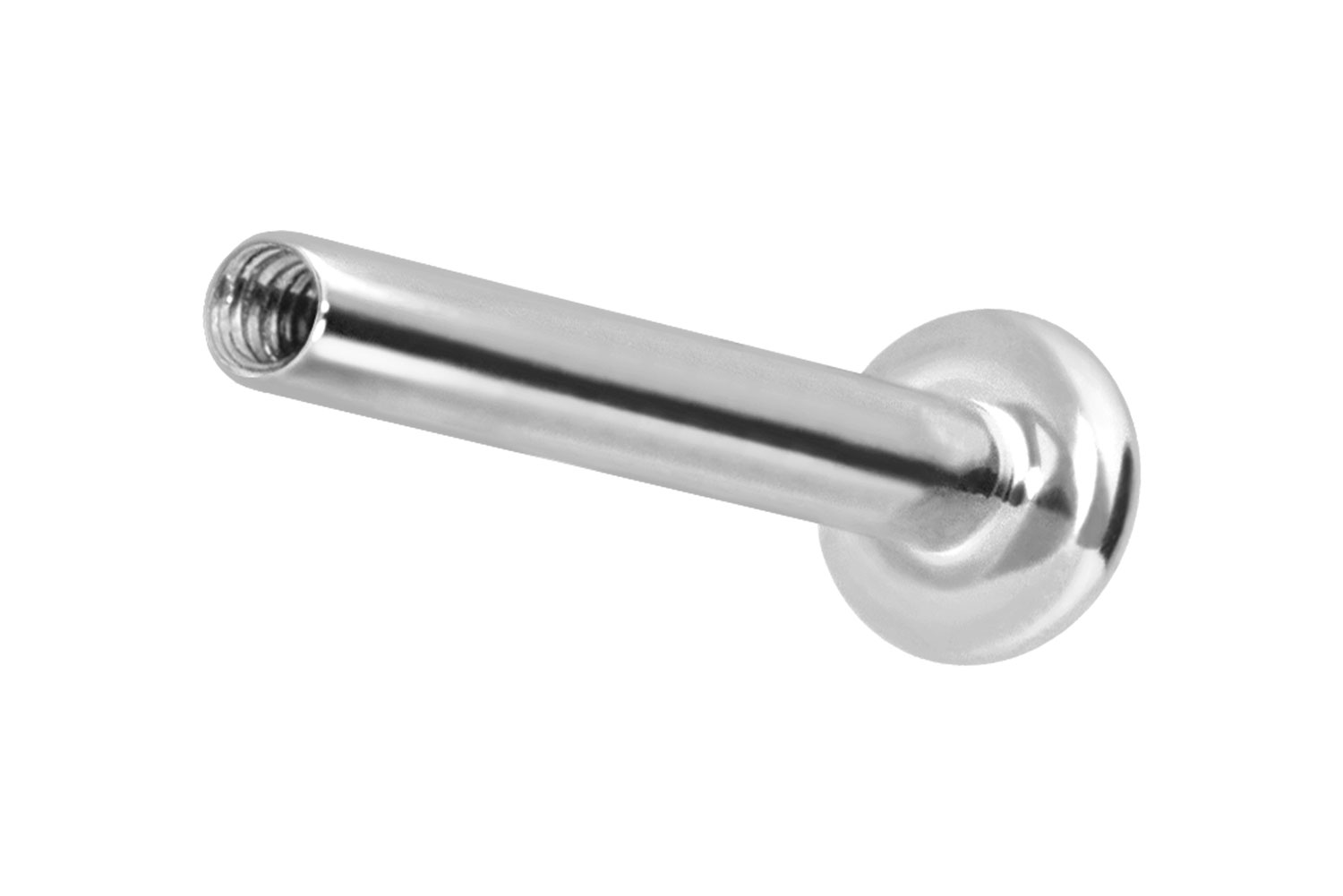 14 Karat Gold Labret mit Innengewinde ohne Aufsatz
