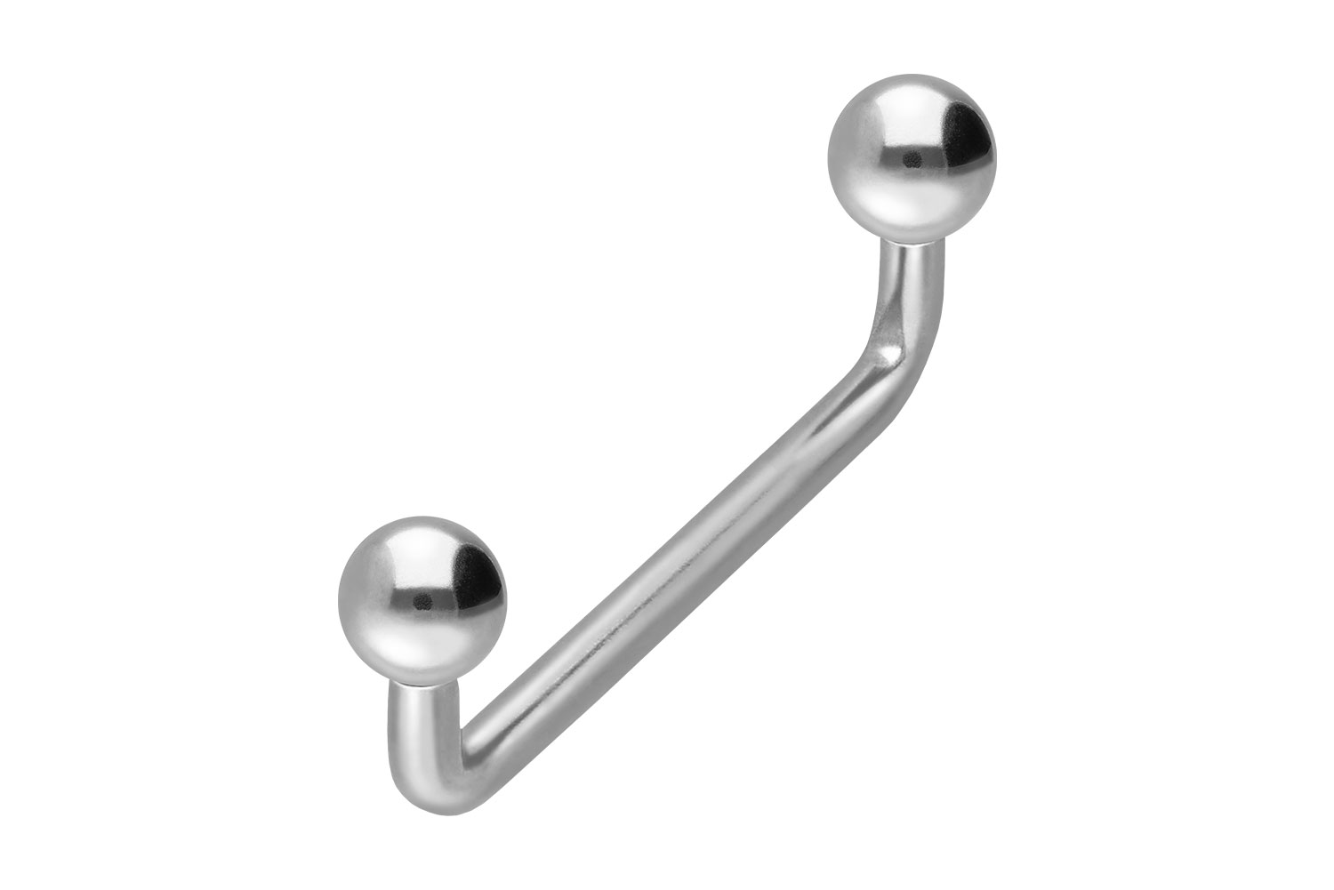 Titanium surface barbell (90 degree) with balls