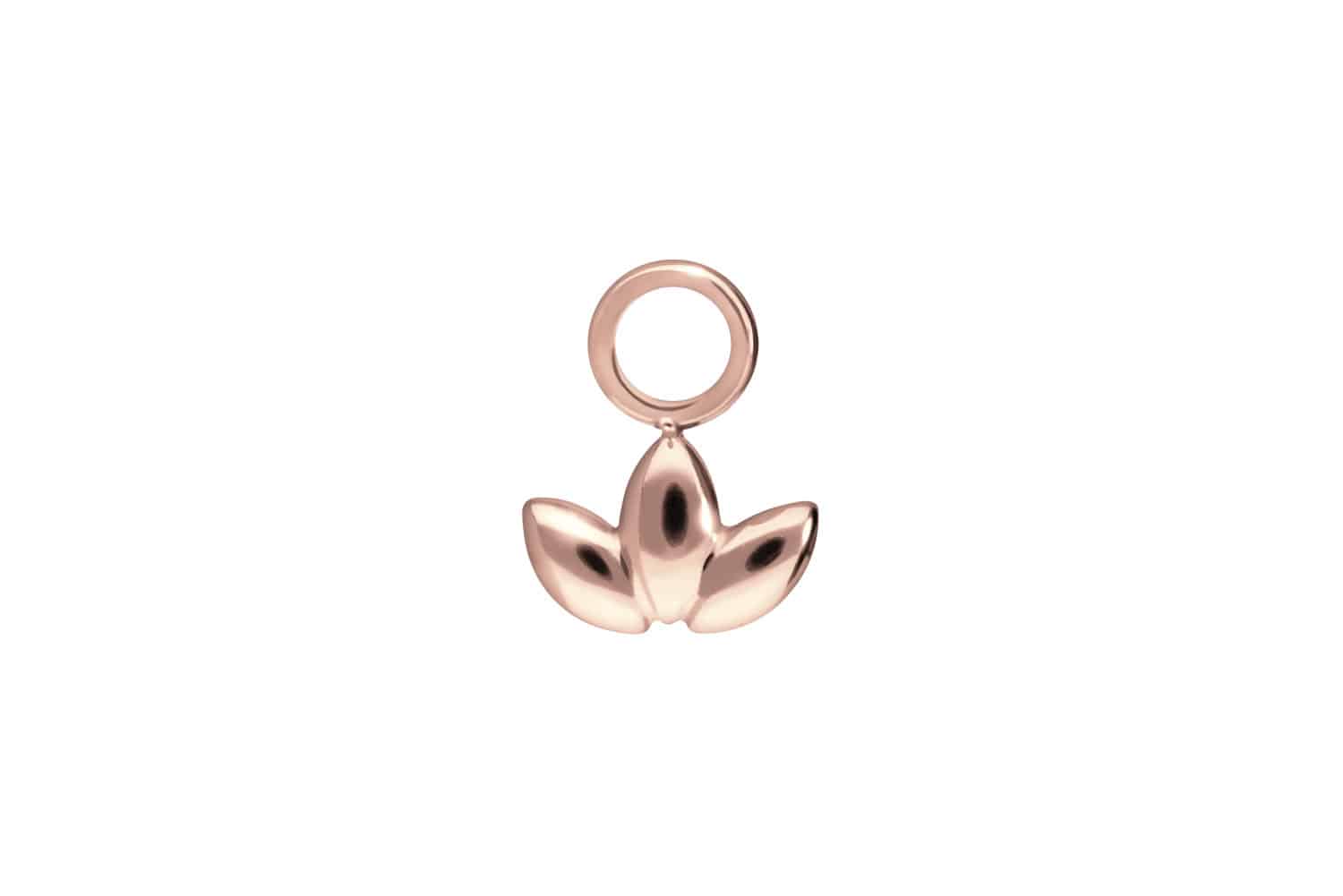 Surgical steel pendant for clickers LOTUS BLOSSOM