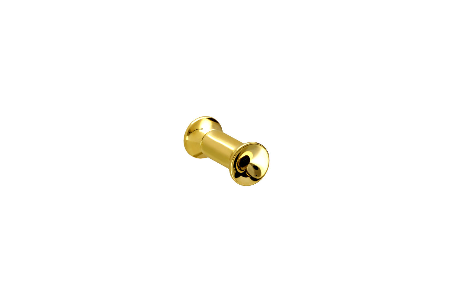 Surgical steel double flared tunnel