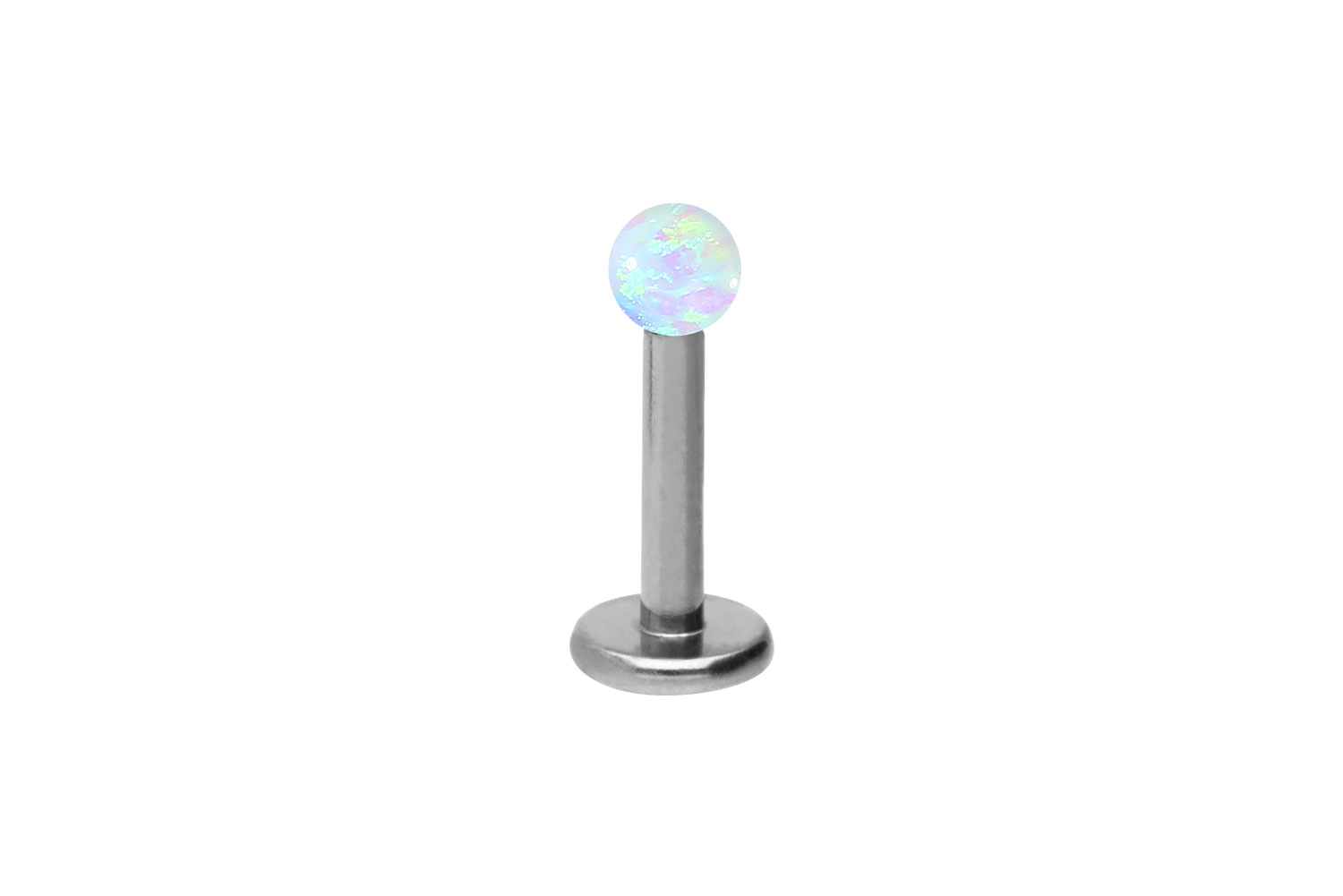 Titanium labret SYNTHETIC OPAL