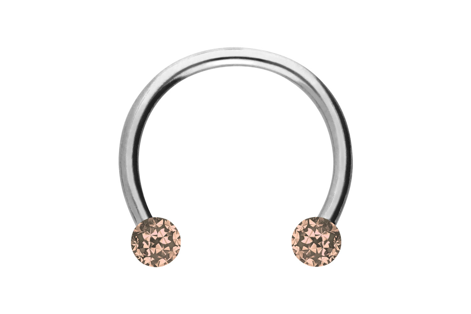 Surgical steel circular barbell EPOXY BALLS